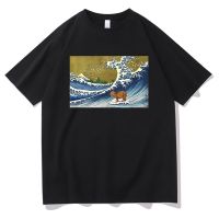 T Shirt Gambar Hewan Siluet Kebun Binatang Capybara T-Shirt Ukuran Besar Longgar Kasual Pria Wanita Surf Skateboard Boston Lucu S-4XL-5XL-6XL