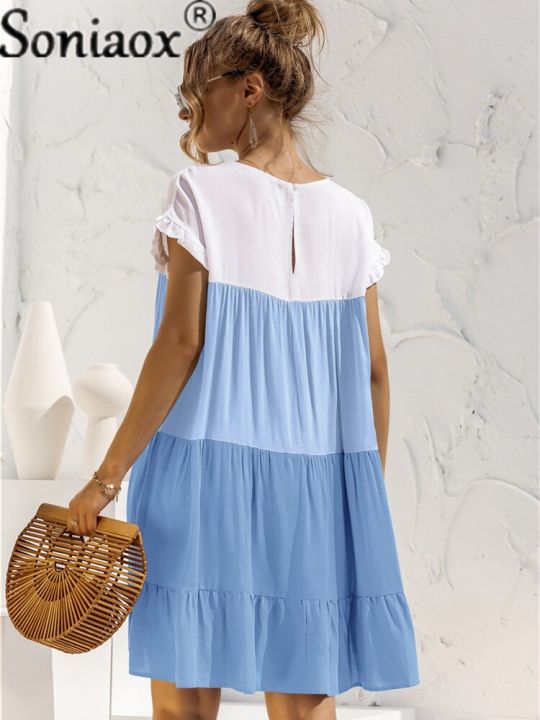 elegant-summer-new-ruffles-short-sleeve-o-neck-loose-dress-2021-new-women-casual-patchwork-color-fashion-mini-vestidos-clothes