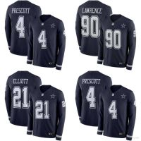 Ys2 NFL เสื้อกีฬาแขนยาว ลายทีมฟุตบอล Dallas Cowboys Jersey Elliott Lawrence Prescott SY2