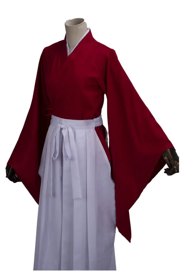 Cute Himura Kenshin Cosplay Kendo Haori Kimono Costume Men Set