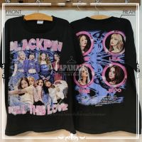 2023New[NEW] BLACK PINK BOOTLEG เสื้อวงเกาหลี งานป้าย PRO CLUB งานใหม่ สวย ผ้า100 ฟอกนุ่ม