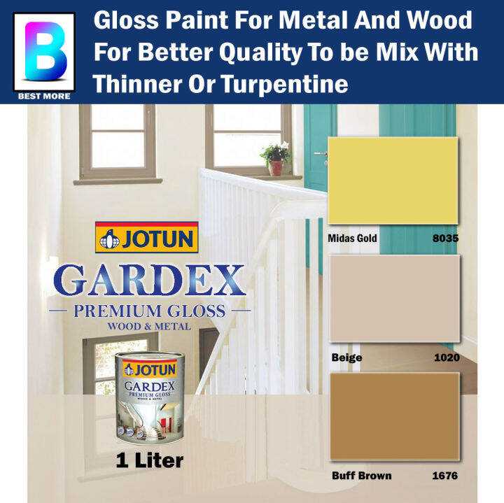Jotun Paint Gardex Premium Gloss Wood and Metal 1 Liter Midas Gold 8035