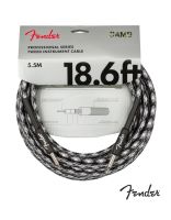 Fender Tweed Instrument Camo Cable สายแจ็คกีตาร์ 18.6 ฟุต / 5.5 เมตร อย่างดี หัวตรง/หัวตรง สายถักลายทหารไม่พันกันง่าย ของแท้ 100% ( TRS Instrument Cable )