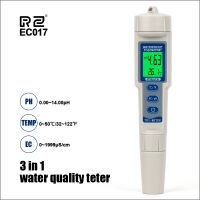 【LZ】☃☏❒  Medidor de ph rz ec monitor detector com medidor de temperatura 3 em 1 aquário qualidade da água digital tester piscina aquário ph/monitor ec