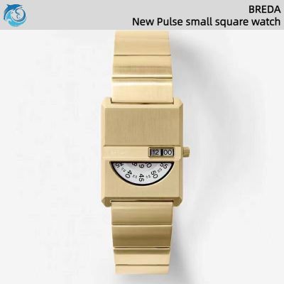 Breda นาฬิกาข้อมือควอตซ์แฟชั่น หน้าปัดสี่เหลี่ยม ขนาดเล็ก สไตล์เรโทร เรียบง่าย สําหรับผู้ชายและผู้หญิง