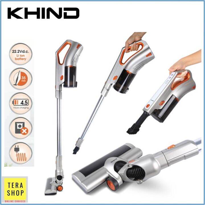 Khind VC9675 Cordless Handheld Stick Cyclone Vacuum Cleaner Lazada