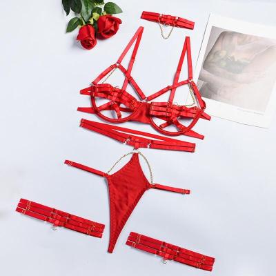 2023 Korean Sensual Lingerie Sexy&nbsp;Porn Underwear Women Body 5-Piece Intimate Naked Without Censorship Bra And Panty Exotic Sets
