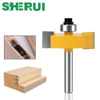 1pcs 6mm 12mm 1/4,1 / 2inc Shank Rabbeting Bit พร้อมตลับลูกปืนงานไม้เครื่องมือ T Type Bearings Wood Milling Cutter Router Bits สําหรับ