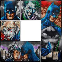 31205 Superheroes Pixel Art Painting 3 In1 Building Blocks Movie Mosaic Mural Bricks Set DIY Decorations Toys Gifts Adults Boys