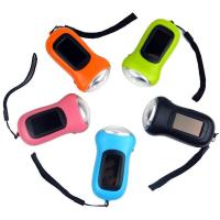 Mini LED dynamo flashlight Hand Crank Dynamo Solar Power Rechargeable Carabiner Outdoor Camping Flashlight dynamo lantern LB88