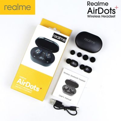 รุ่นใหม่สุดA3 Realme AirDotsproหูฟังบลูทูธTWS หูฟัง5.0 บลูทูธโทรศัพท์LED สำหรับiOSAndroid