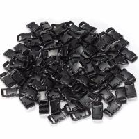 50pcs 3/8 10mm Plastic Side Release Buckle Bracelet Curved Parachute 550 Paracord Bracelet Sewing Tools