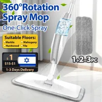 ✥✣ Spray Floor Mop with Replacement Microfiber Pads Washing Flat Mop Home Kitchen Laminate Wood Ceramic Tiles Floor Cleaning Tools