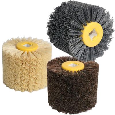 1pc Deburring Nylon Abrasive Wire Drawing Round Brush Head Polishing Tool Sisal Horse hair brush For Furniture Wood Sculpture