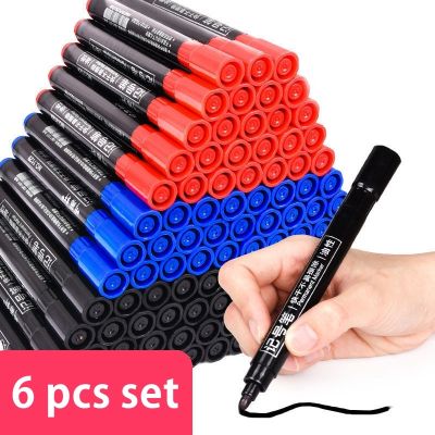 【CC】♣♞☍  Haile 6 Pcs Oily Permanent Paint Color Pens for Tyre Markers Stationery Supplies