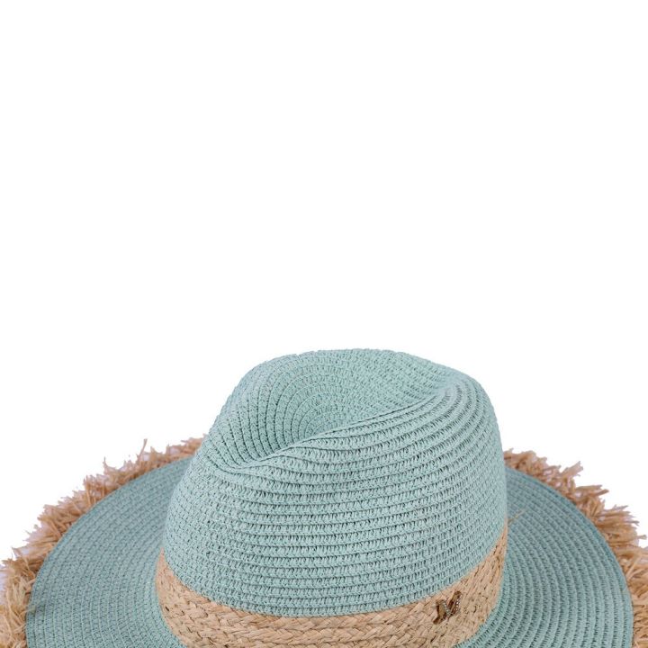 หมวกฟางแฟชั่นสีสันสดใสสำหรับผู้หญิงหมวกฟางย้อมสีย้อมสีกว้างชุดลำลองย้อนยุคชายทะเลหมวกฟาง