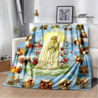 (All inventory) Virgin Mary faith printed blanket Soft and comfortable blanket Family travel blanket Picnic blanket Warm birthday gift Contact customer service for customization