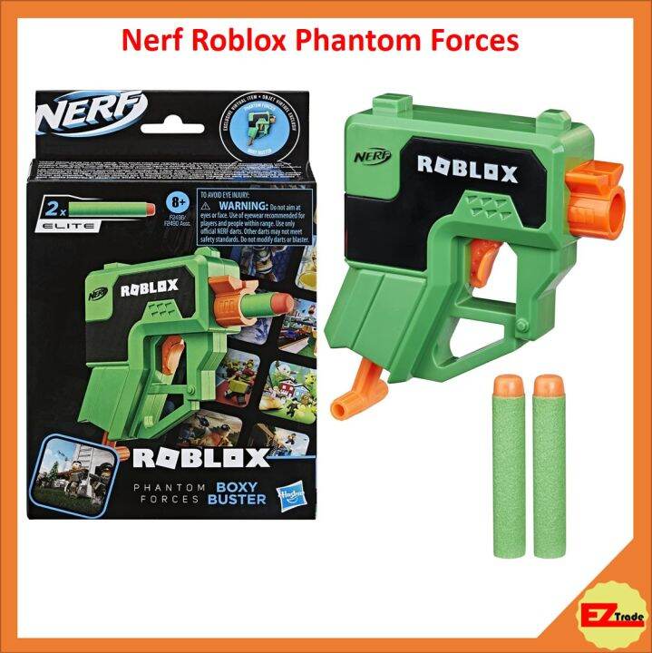 Hasbro Nerf Roblox Phantom Forces Boxy Buster Dart Blaster, PullDown