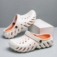 Croc รองเท้าแตะผู้ชายฤดูร้อนใหม่รองเท้าแตะนอกสวมใส่ลื่นทนต่อการสึกหรอเป่าโถวรองเท้าแตะรองเท้าชายหาดนุ่ม Soled