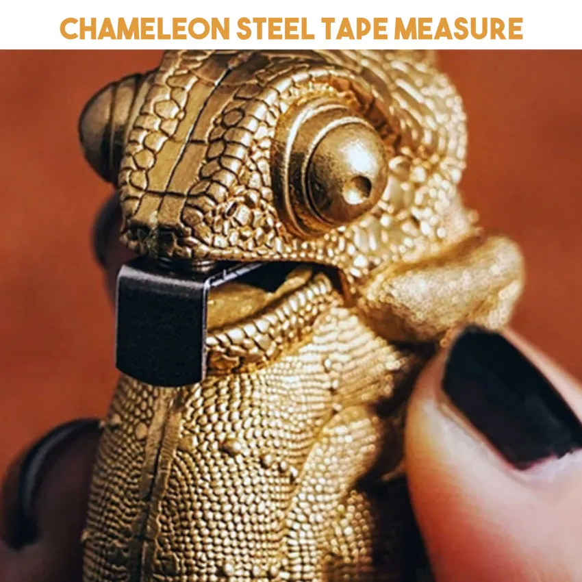 Chameleon-Tape Measure, Brass Tape Measure Animal Foot,Metric Tape