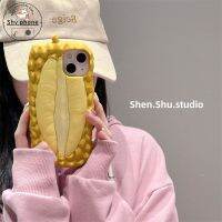 Shy Phone ผลิตภัณฑ์ใหม่3D เคสโทรศัพท์เคสป้องกันซิลิโคนนิ่มแบบปรับแต่งได้13โปรแมกซ์ Apple เคสโทรศัพท์ IPhone14pro ทุเรียนแบบศิลปะ12ช่อง11