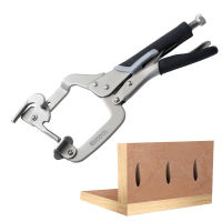 12 Inch Multi-function C Clamp Woodworking Tool Pocket Hole Face Clamp Adjustable Right Angle 2in1 Clamp Welding Carpentry Tool