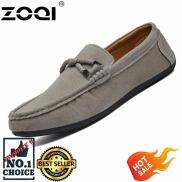 ZOQI Giày Lười Nam Giày Da Lộn Thời Trang