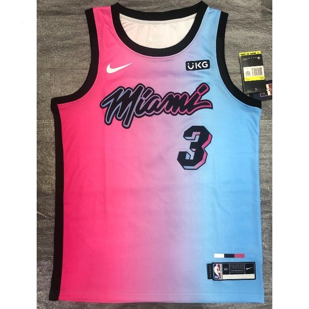 เสื้อกีฬาบาสเก็ตบอล-nba-รุ่น-heat-3-wade-ปี-2020-สีฟ้า-และสไตล์อื่น-ๆ