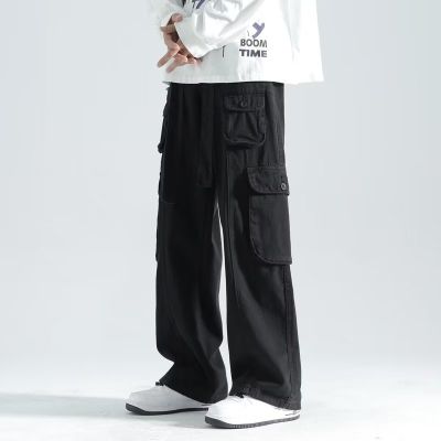 Ponds กางเกงคาร์โก้ลําลอง กางเกงผู้ชาย กางเกงคาร์โก้ผู้ชาย กางเกงขายาวแนวสตรีท สไตล์เกาหลี