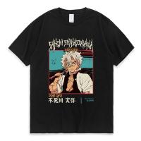 Anime Demon Slayer Shinazugawa Sanemi T Shirt Cartoon Kimetsu No Yaiba Short Sleeve T-shirt Mens s Clothes Tshirts Tops XS-4XL-5XL-6XL