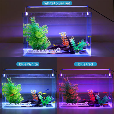 Aquarium Light Bar LED Fish Tank Slim คลิปบนโคมไฟปลูกแสงน้ำภูมิทัศน์ตกแต่ง18-58ซม. Extensible อุปกรณ์เสริม