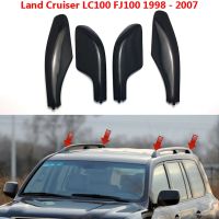 Black Roof Rack Bar Rail End Replacement Cover Shell 4PCS for Land Cruiser LC100 FJ100 1998-2007