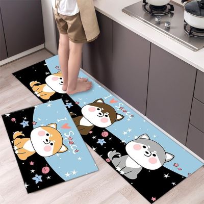 Long Kitchen Mats Home Floor Toilet Entrance Mat  Home Quick Drying Super Absorbent Floor Mat Kitchen Rugs Mats Non Slip Modern