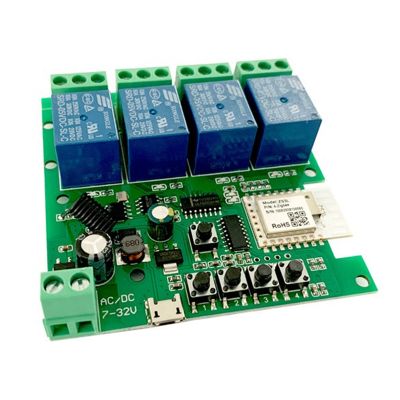 Zigbee Tuya Smart 4CH Relay Module DC5V 7-32V RF433Mhz Remote Control Light Switch Work with Alexa Google Home