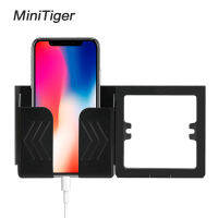 【cw】Minitiger Grey Wall Socket Phone Holder Smartphone Accessories Stand Support For Mobile Phone One Two Phone Holder ！