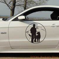 เดินป่ากับสุนัขสติกเกอร์รถ Hiker Decal การใช้ถังฝาครอบประตูหน้าต่าง Trunk รถจักรยานยนต์สำหรับ Volkswagen VW Golf Polo SUV