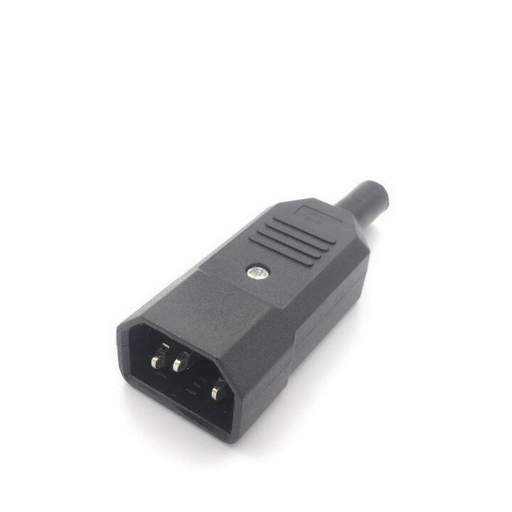 สีดำ CE 10A 250V IEC320 C13 C14ชายปลั๊กตัวเมียที่แนะนำ PDU UPS Receptacle สายไฟคอนเน็กเตอร์มีสาย