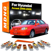 MDNG 10ชิ้น LED ภายในแผนที่โคมไฟโดมลำต้นแสงชุดสำหรับ Hyundai Accent 2000 2001 2002 2003 2004 2005รถอ่านหลอดไฟ C An BUS