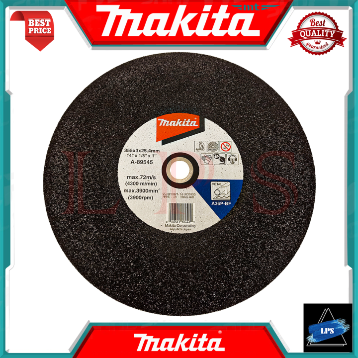 makita-abrasive-cut-off-wheel-แผ่นตัดเหล็ก-14-นิ้ว-รุ่น-a-89545-1กล่อง5ใบ-การันตี