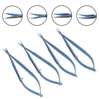 1Pcs Titanium Alloy Needle Holders Micro Scissors Straight Curved Tools Ophthalmic Eye Instrument