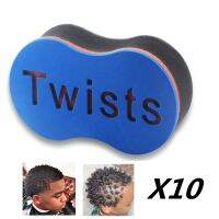 【CW】 10pcs Hair Twist Sponge Afro Coil Curl Barber Dread Brushes Supply