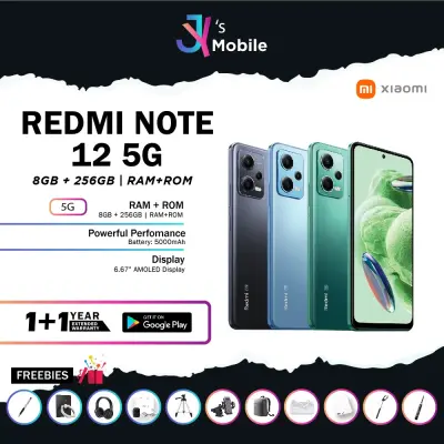 Mobile2Go. Redmi Note 12 5G [8GB RAM + 256GB ROM] - Original Xiaomi Malaysia