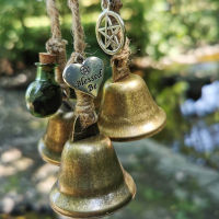 Retro Wind Chimes Witch Bells Door Knob Hanging Decoration Garden Courtyard Drop Ornament Creative Home Decoration Crafts