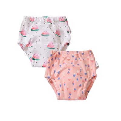 【CC】 2pcs/lot Baby Training Pants Washable Ecological Cotton Diaper Air Permeable Diapers Urine Pant Boy Short Briefs