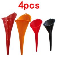 4pcs Car Long Stem Funnel Multi-Function Oil Fuel Filling Tools Anti-splash Plastic Funnel Moto Refueling Tools Auto Accessories