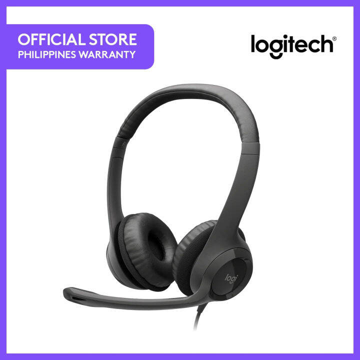 Logitech H390 Rotating Noise Canceling Mic, Digital Stereo Sound, Wired