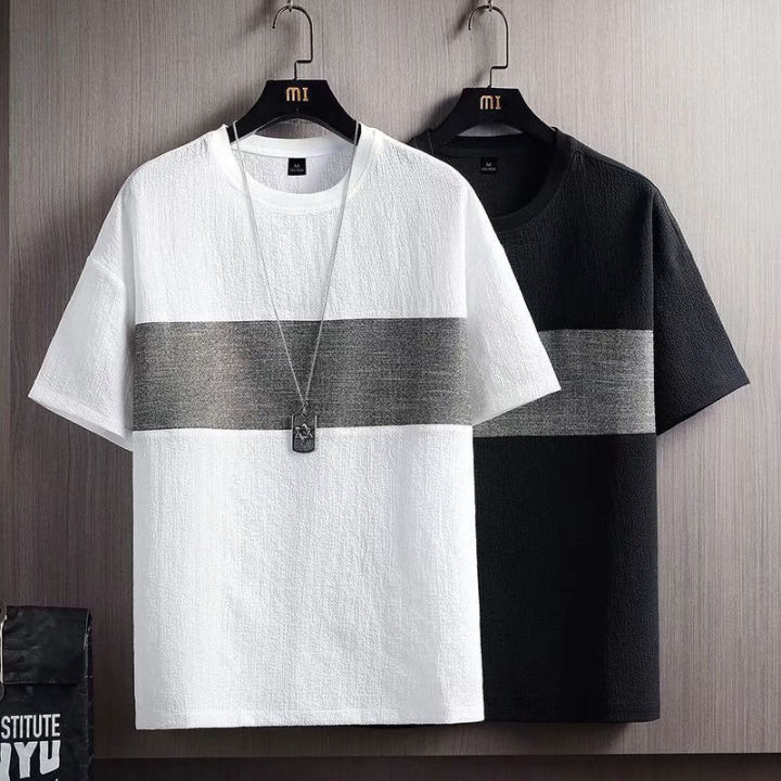 Men's Ice Silk Short Sleeve T-Shirt Men's Summer Thin 2023 Top T-Shirt ...