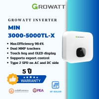 Growatt Inverter รุ่น MIN 3000-5000TL-X อินเวอร์เตอร์ On-grid 3kW 1Phase รุ่น MIN 3000-5000TL-X