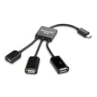 【Deal】 3in 1 USB ฮับ OTG อะแดปเตอร์สำหรับสมาร์ทโฟน/USB ใช้ร่วมกับ Apple แยก,Samsung, Lenovo,