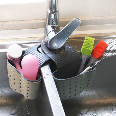 ตะกร้าแขวนก๊อกน้ำ ตะกร้าติดอ่างล้างจาน  ตะกร้าใส่ฟองน้ำ อุปกรณ์เครื่องใช้ในครัว